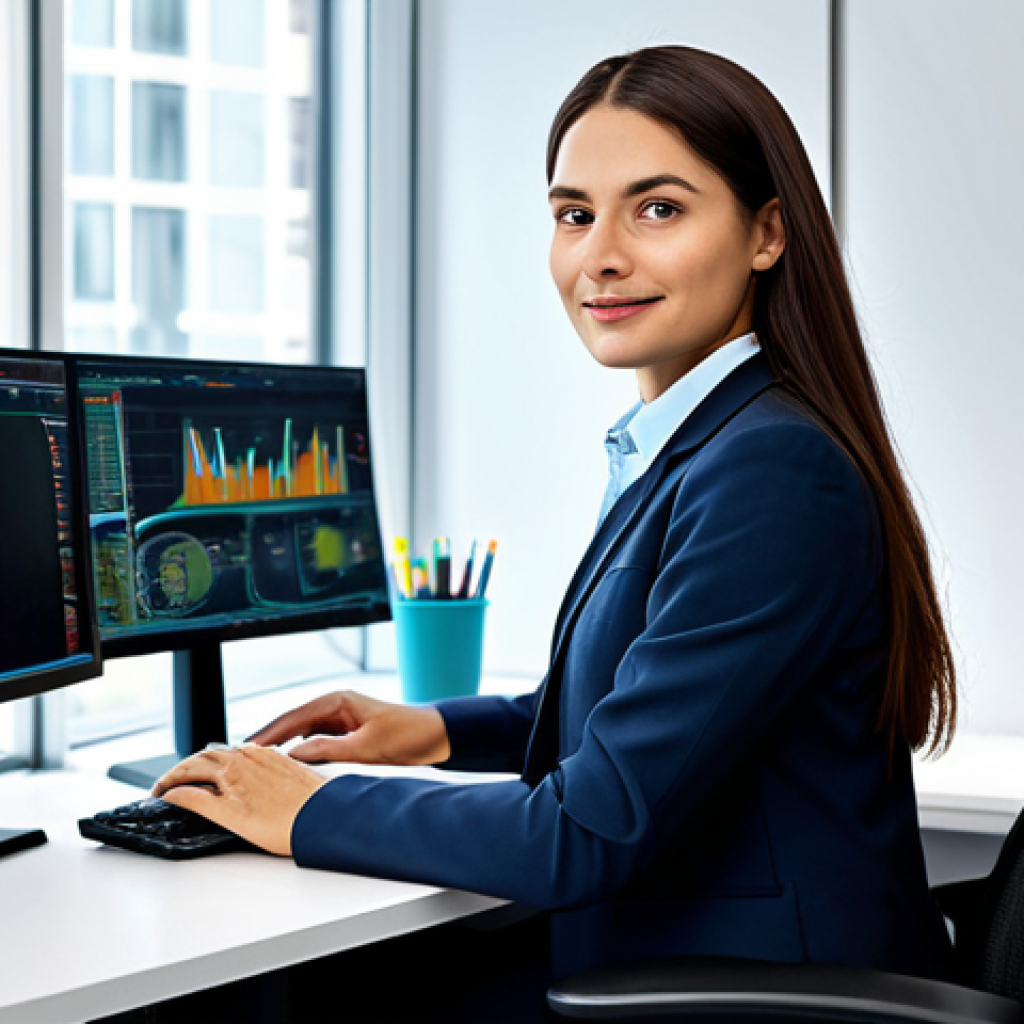 Actuary at Work**

"A professional actuary, fully clothed in a modest business suit, working at a bright and modern office desk with computer screens displaying complex statistical models. The environment is clean and organized. Safe for work, appropriate content, perfect anatomy, natural pose, professional lighting, high-resolution, family-friendly."

**