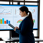 보험계리사 업무 사례 공유 - Risk Assessment**

A professional actuary, wearing a modest blazer and dress pants, reviewing data o...