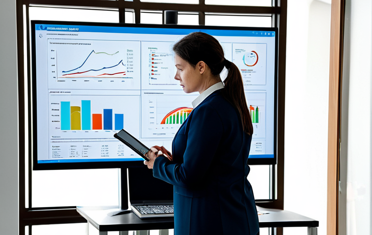 보험계리사 업무 사례 공유 - Risk Assessment**

A professional actuary, wearing a modest blazer and dress pants, reviewing data o...