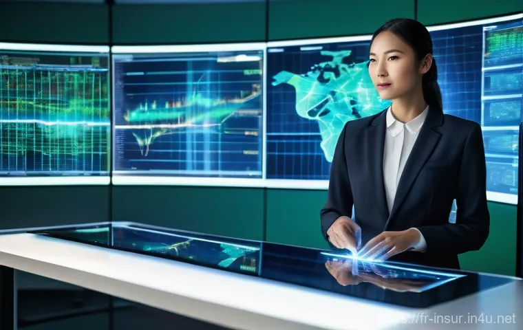 보험계리사와 산업 규제 변화 - **Prompt: The AI-Powered Actuary**
    "A highly focused, diverse professional actuary, wearing smar...