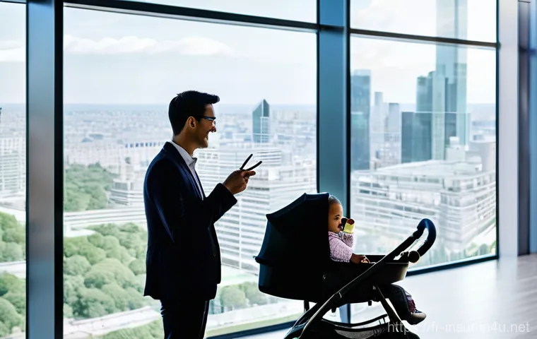 보험계리사와 고객 유지 전략 - **Prompt:** A professional, diverse group of actuaries, both male and female, in a modern, brightly ...