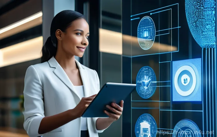 보험계리사와 고객 유지 전략 - **Prompt:** A professional, diverse group of actuaries, both male and female, in a modern, brightly ...