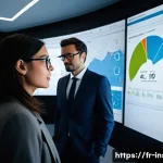 보험계리사와 재보험사 협력 사례 - **Prompt:** "A modern, brightly lit insurance office in Paris. An actuary, a young woman in her late...