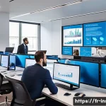 Home 19 보험계리사와 데이터 기반 의사결정 - A modern French insurance office environment showcasing actuaries collaborating with data scientists...